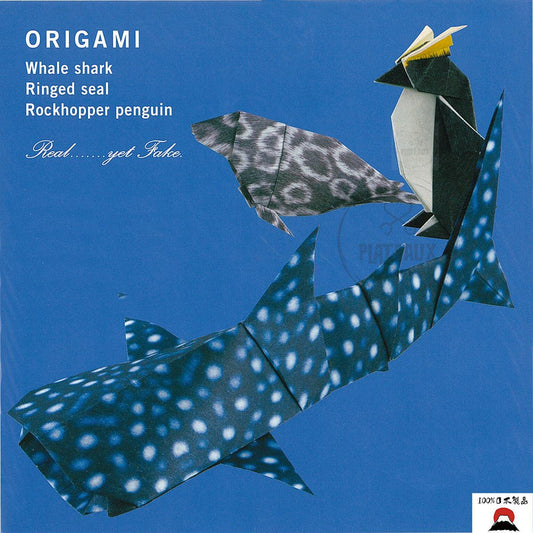 日本百年工藝手作摺紙 ｜海洋系列: 鯨鯊/環斑海豹/跳岩企鵝｜日本製造 - PLATEAUX LoHas Japan